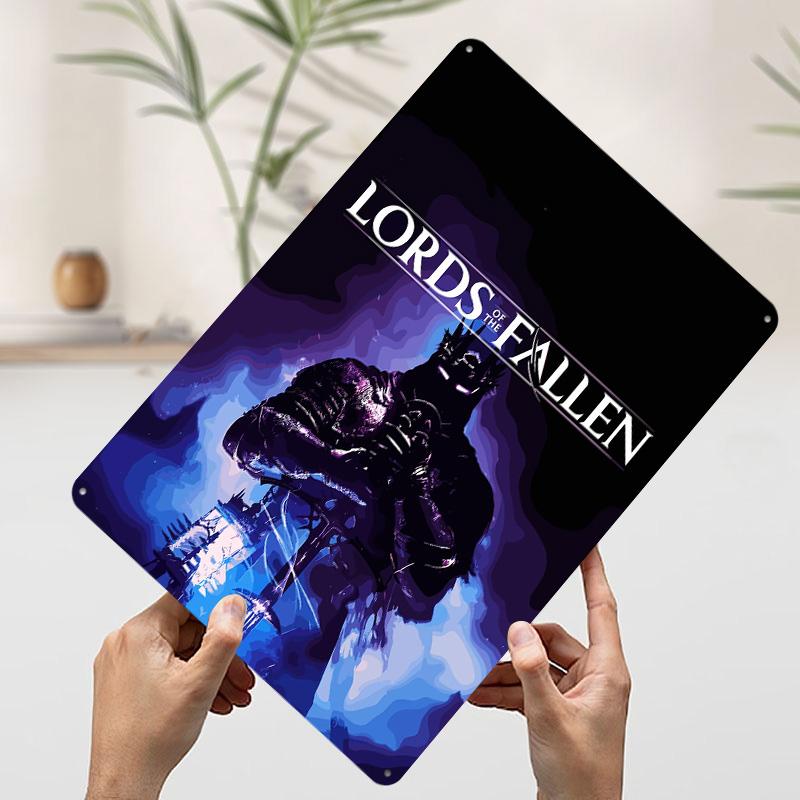 

Lords of the Fallen Game Art Poster Customized Wall Art Vintage Metal Signs Retro Tin Plaque for Man Cave Home Decor Wand Deko 7.9x11.8In(20x30cm)