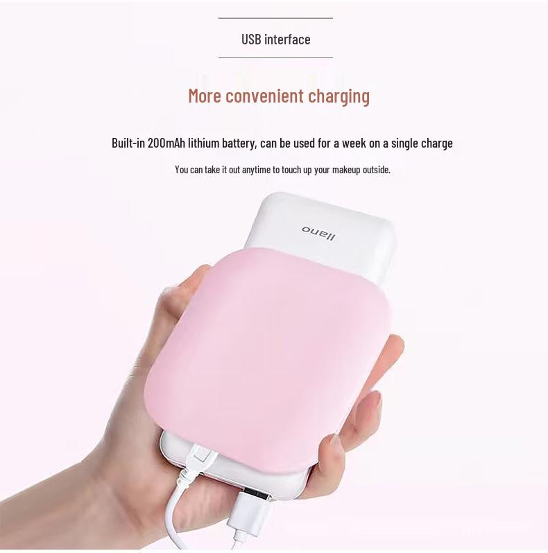 Portable LED Lighted Makeup Mirror - Travel-Friendly, Handheld, Folding Beauty Mirror for Touch-Ups