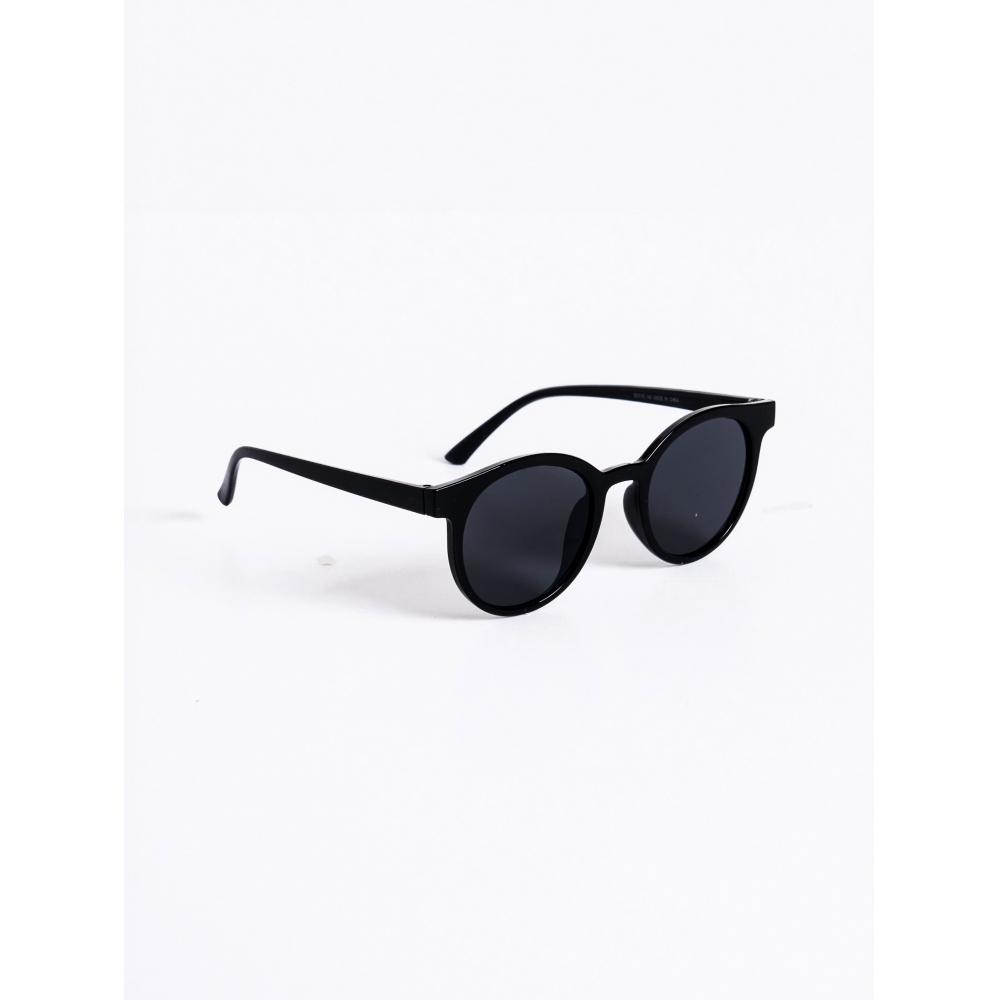 Daiso [UV-Schutz bis zu 99 %] Einfache runde Sonnenbrille Schwarz