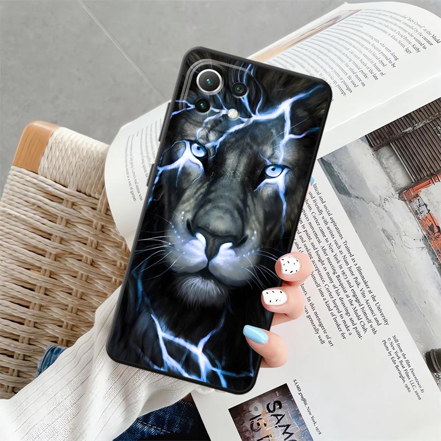

Case for Xiaomi Mi 13 Lite 12 12T Pro 10T 14 11T 12X 11 Funda Phone Cover Cool Lion Dog Xiaomi Mi 11 Lite