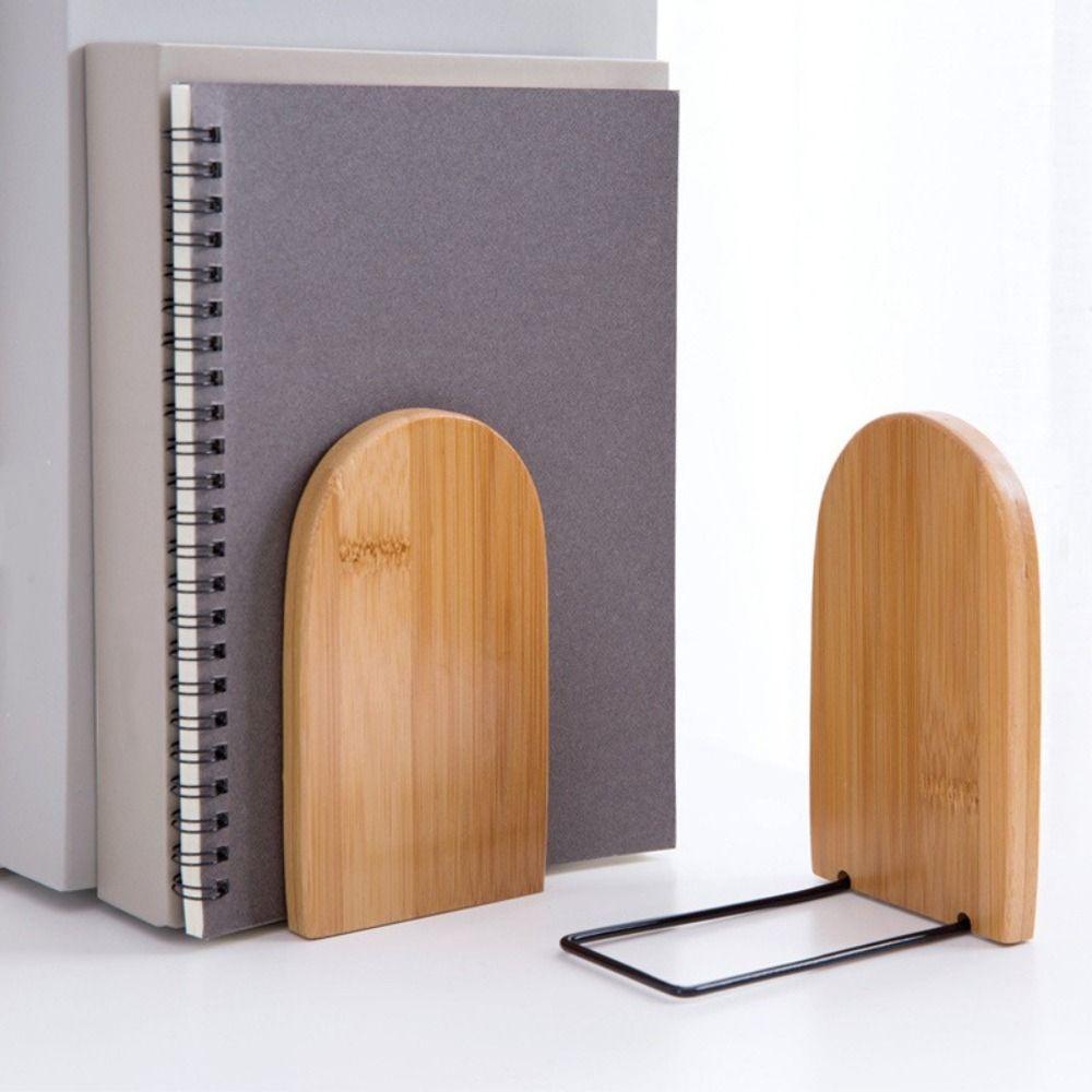 Storage Office Supplies School Student Stationary Book Holder Book Stand Wood Bookend Bookshelf