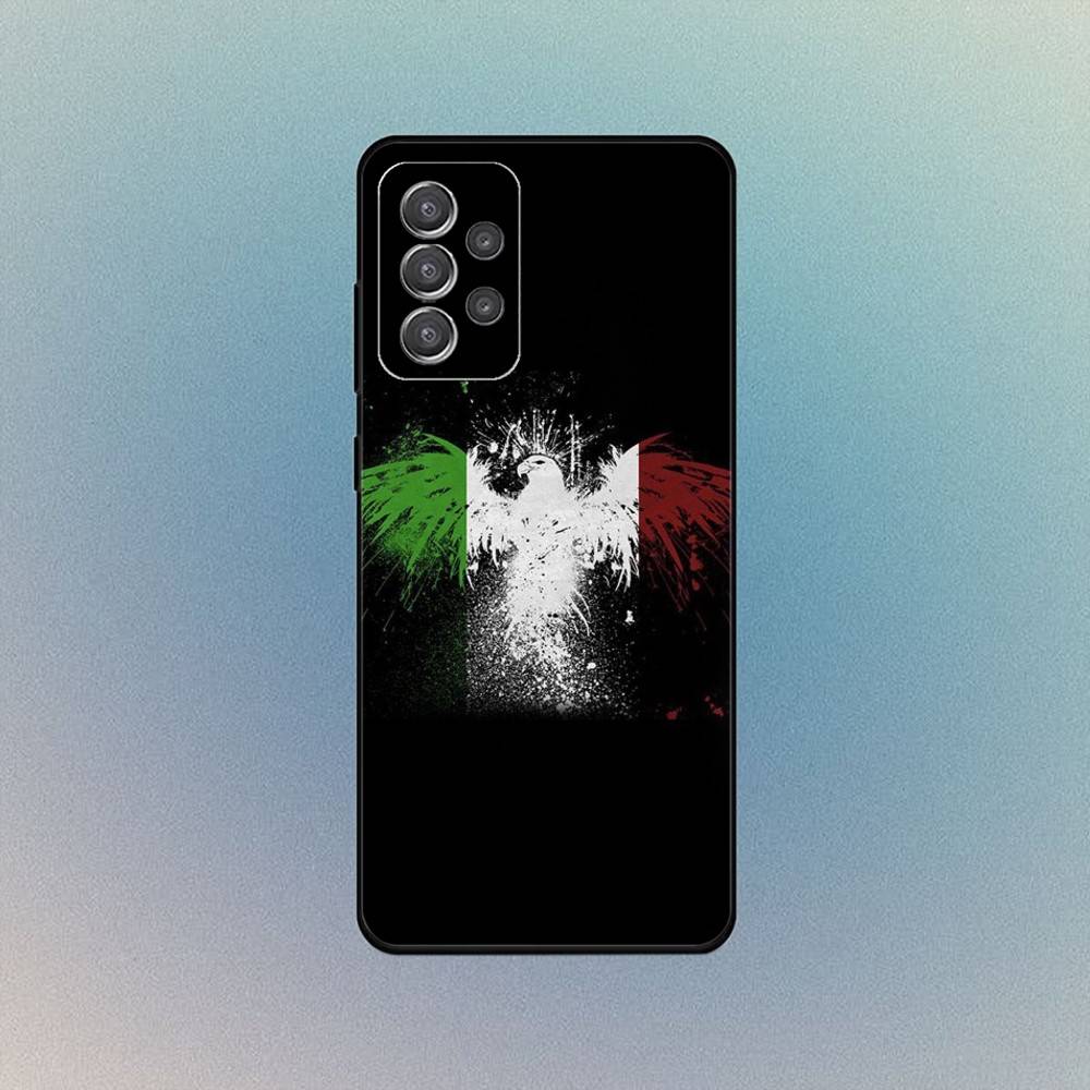 Map Italy Flag Phone Case For Samsung S25,S24,S21,S22,S23,S30,Ultra,S20,Plus,Fe,Lite,Note,10,9,5G Black Cover