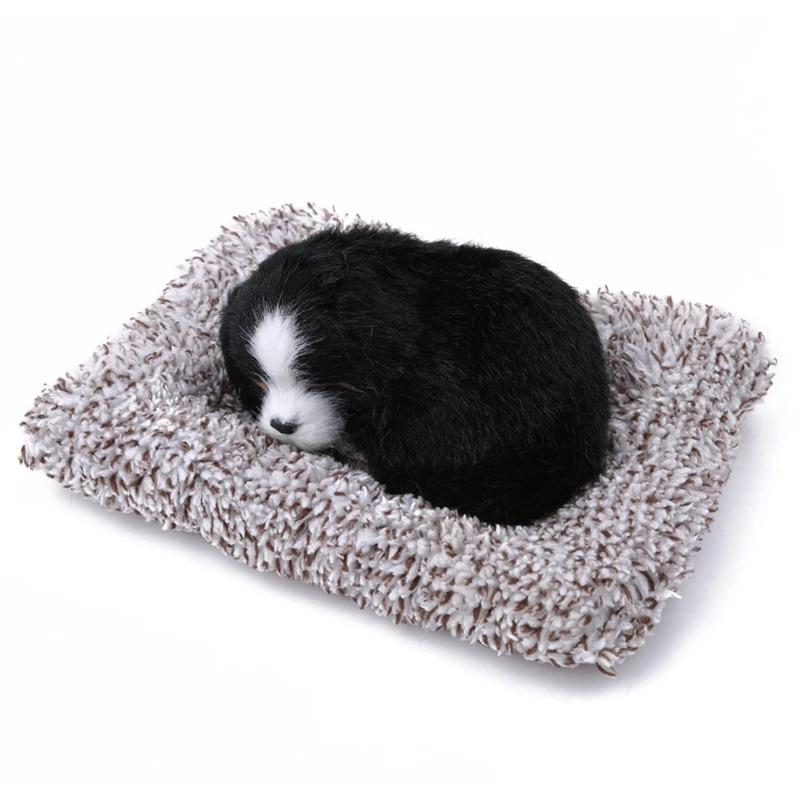 Car Center Console Decoration Stuffed Toy Cute Simulation Animal Plush Sleeping Dog Toy Children's Car Decoration