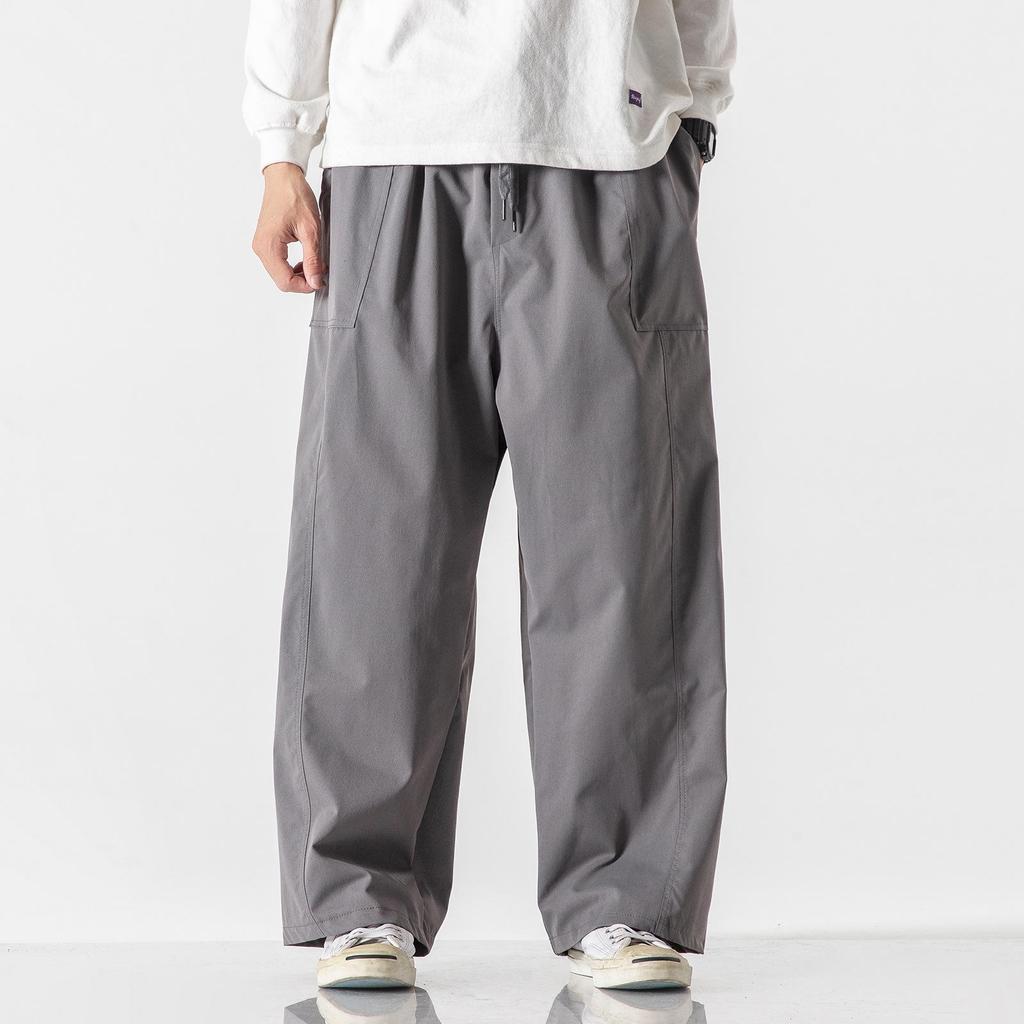 2025 Summer Japanese Style Plus Size Casual Harem Pants - Wide Leg, Solid Color