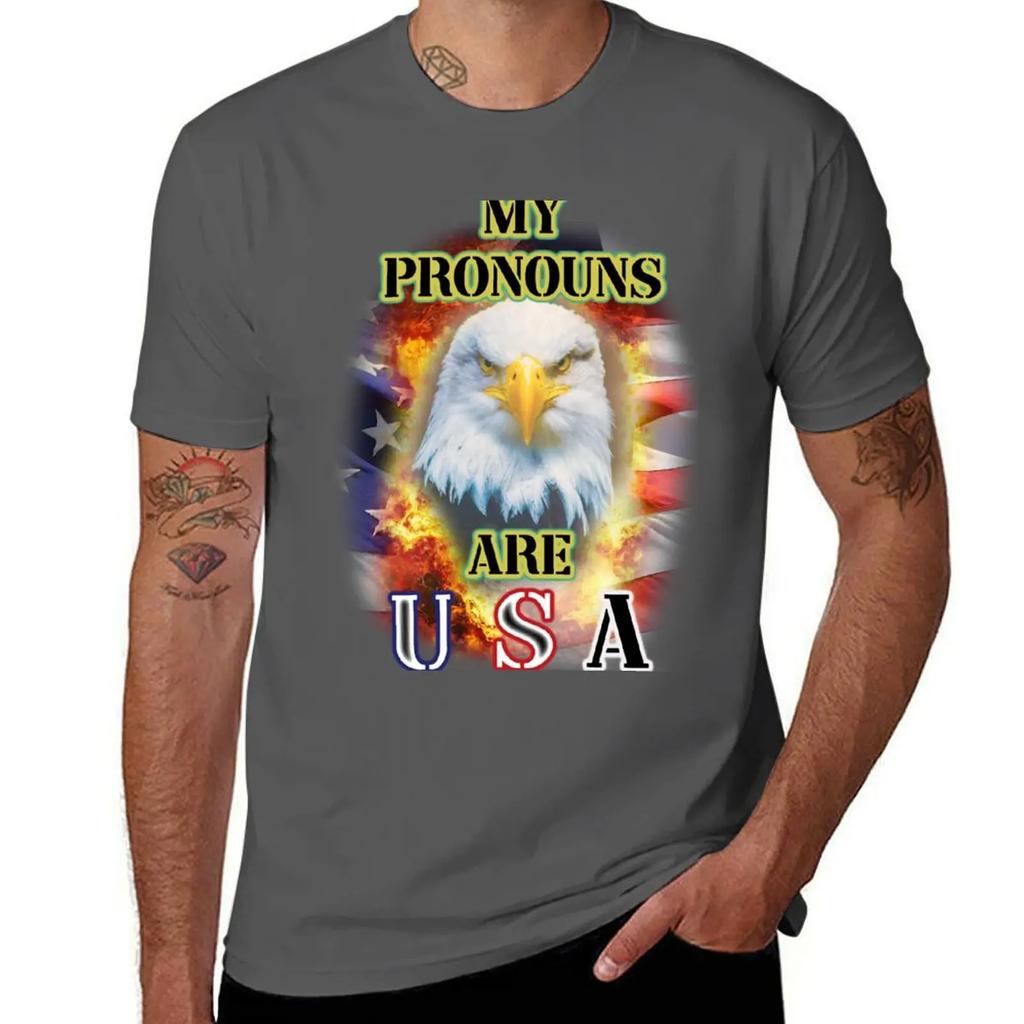 La mia pronoun sono usa Maglietta t-shirt grafica oversize felpa t-shirt uomo