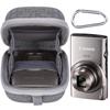 Canon IXY650 IXY640 IXY200 IXY210 IXY180 IXY160 Compact Digital Camera Silver Protective Storage Case Aenllosi (Case Only) -