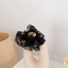 LILYKORI [New Color]Black Hair Scrunchie With Pearl