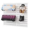 Wall-Mounted Pegboard Organizer with Accessories: Versatile Punch-Free Hanging System for Kitchens, Tool Rooms, and E-Sports Rooms.