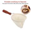 Uxcell Cloth Coffee Filter Coffee Sock Reusable Coffee Strainer with Wooden Beige 1-Piece Bag, Filter, Handle, Small,