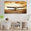 Vintage Airplane Poster HD Wall Picture Retro Style Old Biplane Canvas Poster Artwork Canvas Painting Wall Art Home Decor