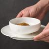 Ceramic Rice Bowl, Hotel Restaurant White Rice Bowl, Soup Bowl, Household 4.5-Inch Breakfast Porridge Bowl, Noodle Bowl
