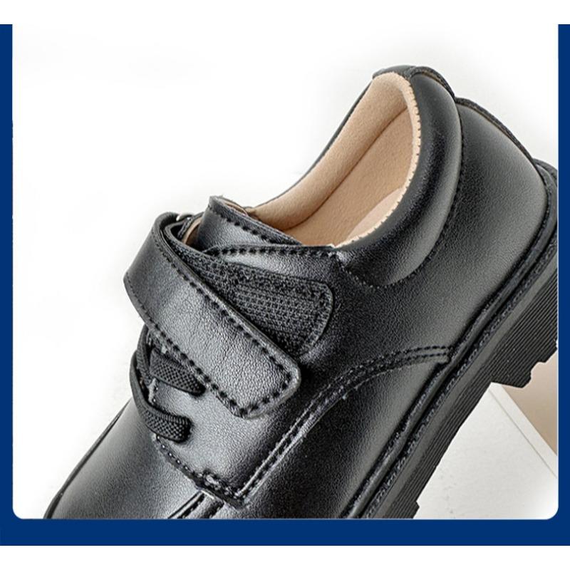 Vintage Classic Boys Leather Shoes Soft Sole Children's British Style Boys Show with Suit Black Shoes