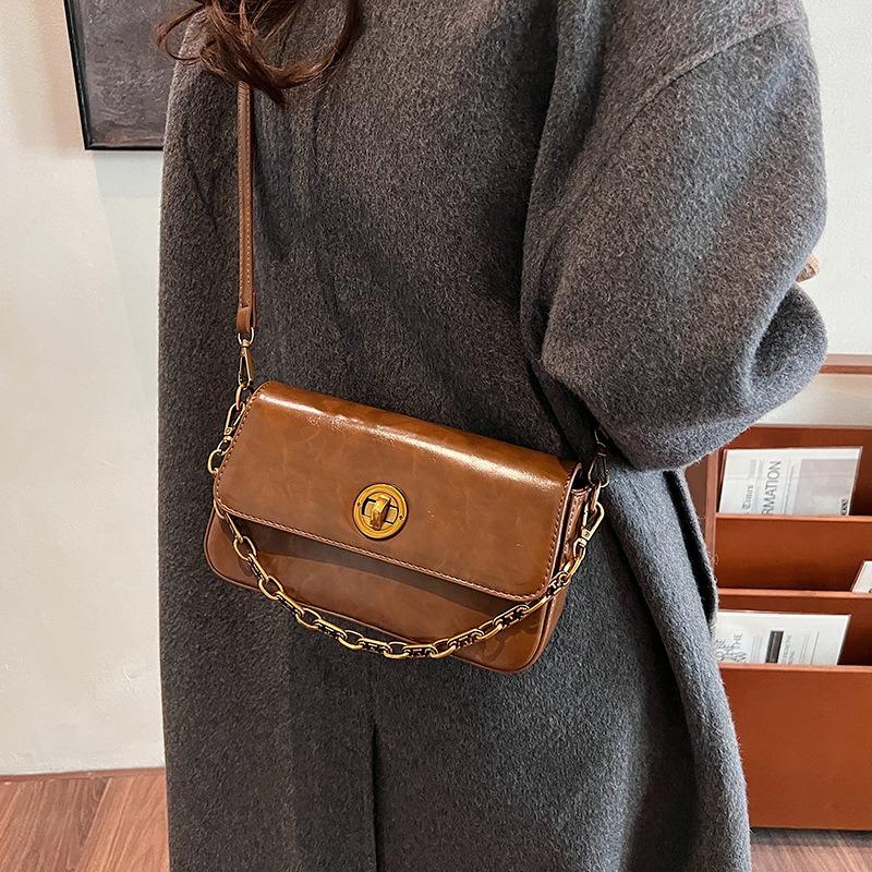Retro fashion small square bag women's autumn and winter new high-end niche versatile chain single shoulder messenger bag