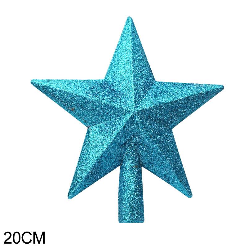 15/20cm Christmas Tree Top Star Merry Christmas Decorations for Home Shiny Gold Powder Five-pointed Star New Year's Ornament
