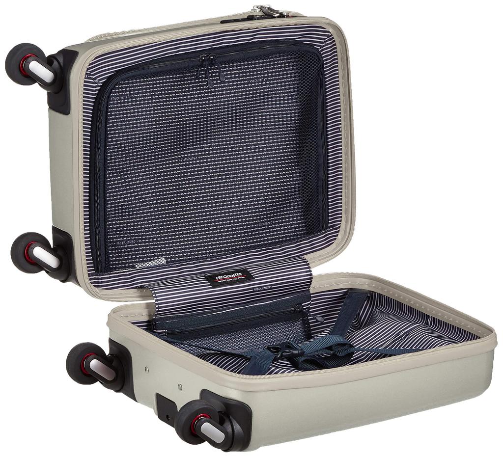 Koffer Zipper Clam Advance Münzfach Größe 4 Rollen mit Stopper vorne offene Rollen 23L 41 cm Champagner Gold [Frequenter] Silent/Silent 1-217