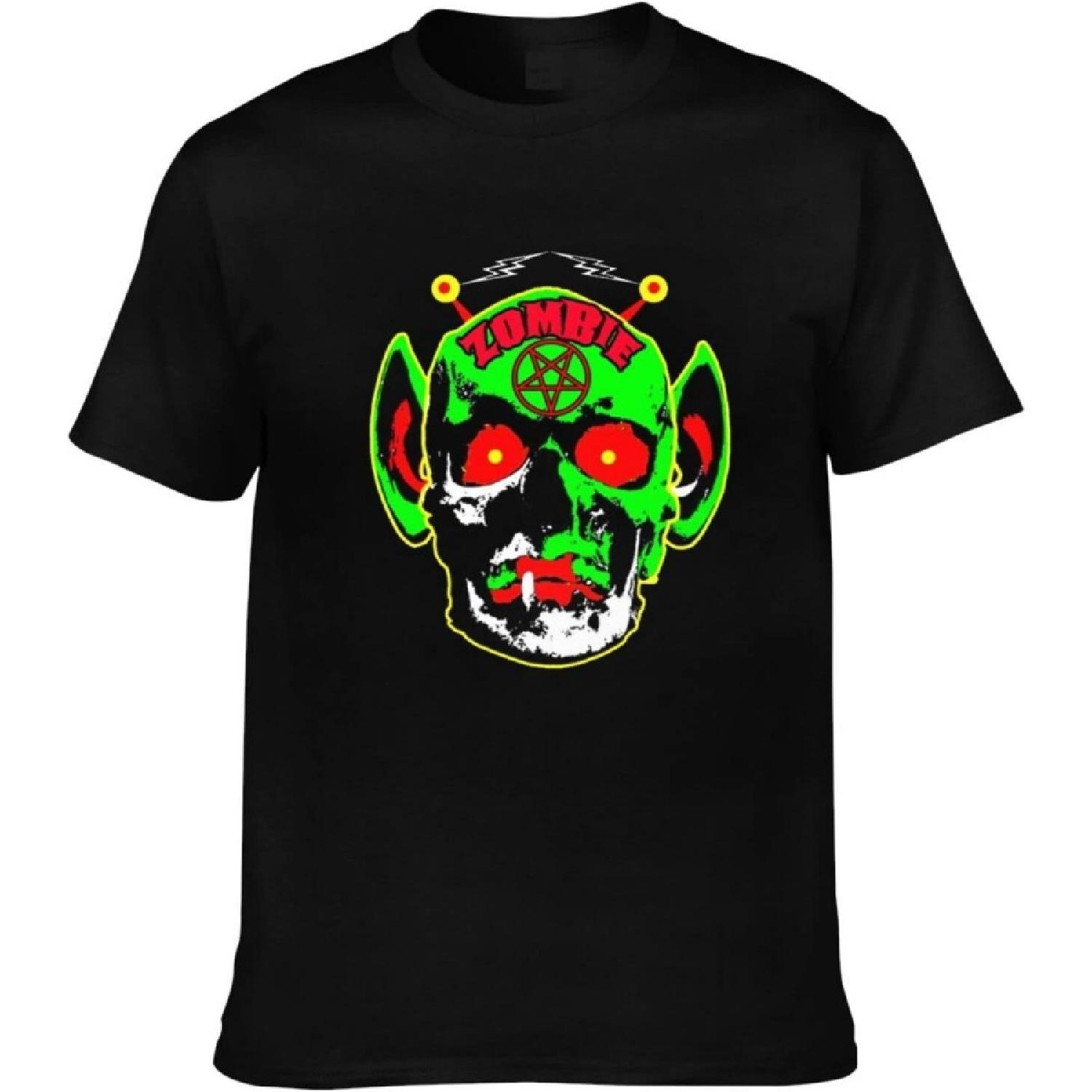 DECKTT Rob Zombie Mens Crew Neck T-Shirt Slim-Fit T-Shirts for Men Big and Tall XXXXXL разноцветный