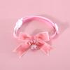 Adjustable Velvet Bow Collar Cats Dogs Rabbits - Safety Breakaway Princess Necklace With Bell S Size