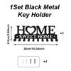 1PC Black Metal Key Holder Wall Mounted Key Holder Sweet Home Design Style Key Holder with 10 Hooks
