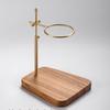 TLXT Solid Wood & Brass Coffee Pour-Over Stand
