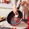 COOKER KING Non-Stick Frying Pan, Steak And Egg Cooking, 26cm, Low Smoke, Compatible with Induction Cooker, China Red ZH26JG