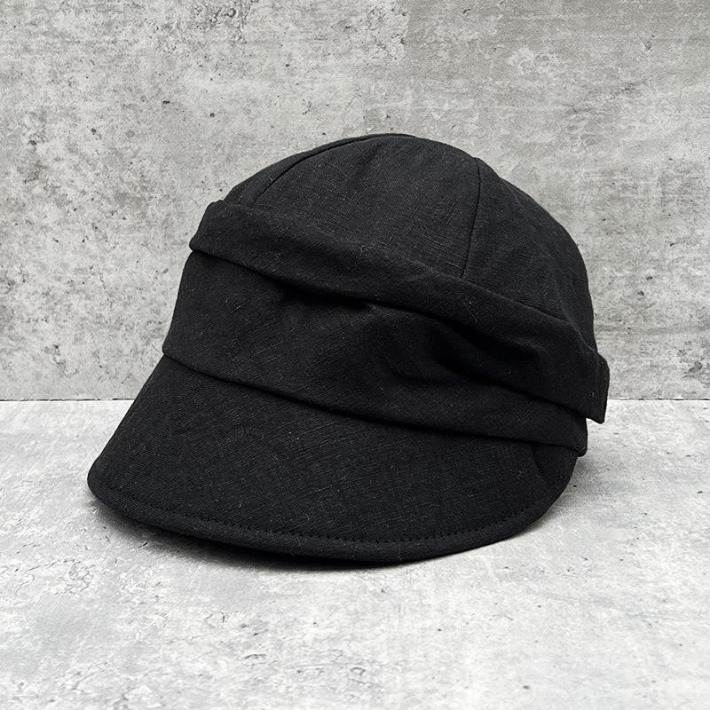 Japanese Retro Pleated Basin Hat Women'S Spring And Summer Temperament Shows Small Face Versatile Thin Fisherman Hat