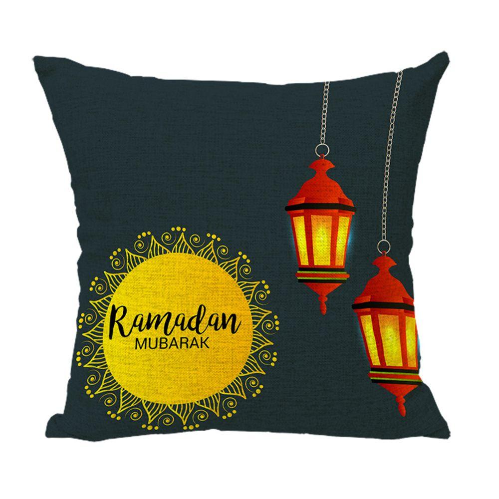 18" Happy Eid Mubarak Pillowcase Ramadan Decor Cusion Cover Islami Muslim Decor❤ 18" Happy Eid Mubarak Pillowcase Ramadan Decor Cusion Cover Islami Muslim Decor❤