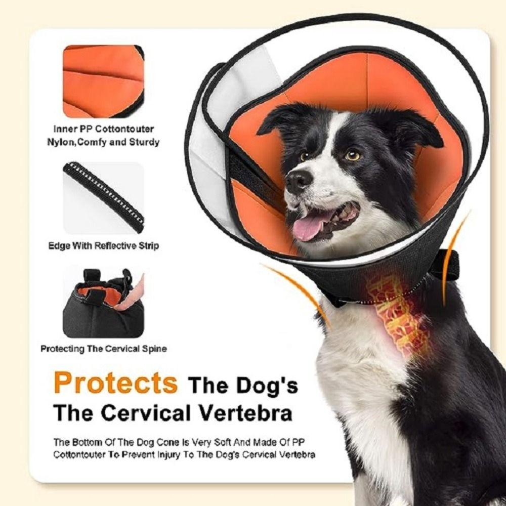 Soft Pet Anti-bite Collar Adjustable Elizabethan Collar Recovery Collar  Prevent Licking Wounds