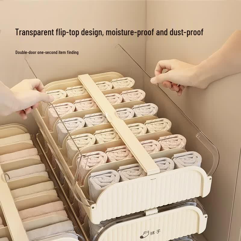 Stackable Transparent Drawer Organizer for Underwear