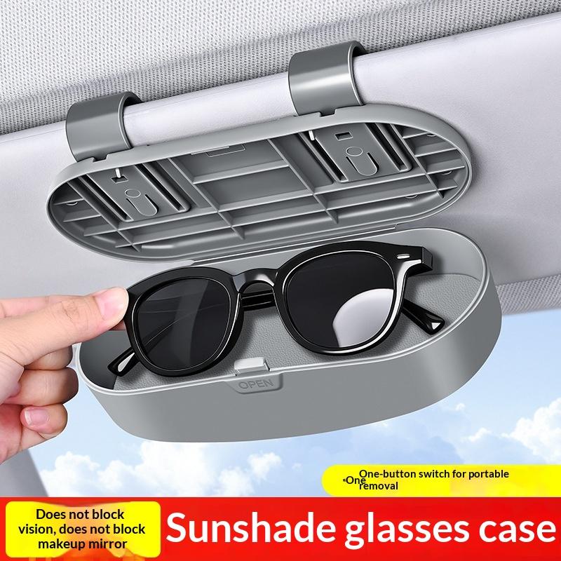 Cutie Ochelari Auto Suport Portabil Ochelari de Soare Auto Suport Ochelari de Condus Carcasă Ochelari Cutie Depozitare Multifuncțională Parasolar