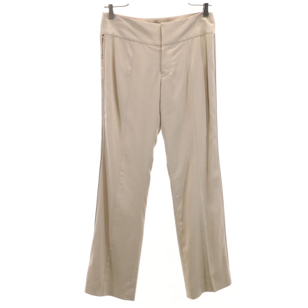 UNITED ARROWS Slits Made in Japan Sequin Sideline Pants 36 beige Lined Women Used