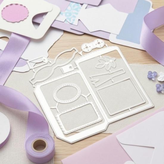 Scrapbooking Die Cuts, Envelope Frame Metal Cutting Stencil, Carbon Steel Embossing Template for Card Making, Paper Craft, DIY Album Decor