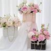 Valentinstag Blumenkasten mit Griff Rechteckige Geschenktasche Handkorb für Blumen