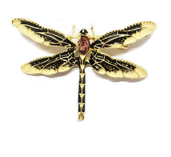 Fashion Crystal Vintage Dragonfly Brooch Large Insect Brooches for Women Pins Wedding Jewelry Accessories