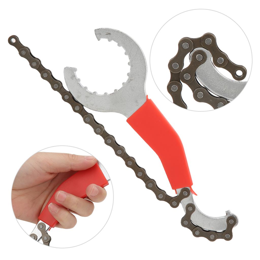3 in 1 Portable Bicycle Cassette Freewheel Removal Wrench Chain Remover Bike Repairing Tool