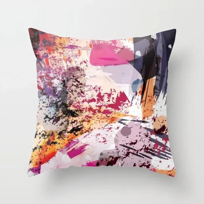Fashion Abstract Blue Pillowcase Car Pillow Sofa Cushion Cover