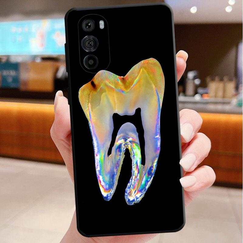 Phone Case For Motorola Edge 50 40 Pro 60 50 40 30 Ultra Neo Fusion Moto G85 G72 G53 G54 G84 G13 G32 Dental Definitions tooth