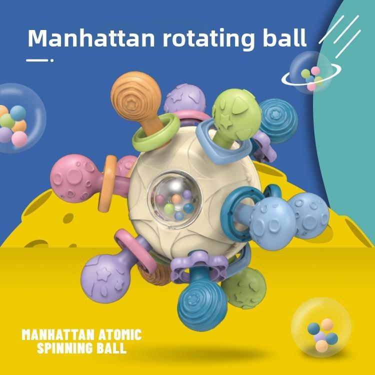 Silicone Baby Teething Toy With Grasping Ball For Infants And Toddlers