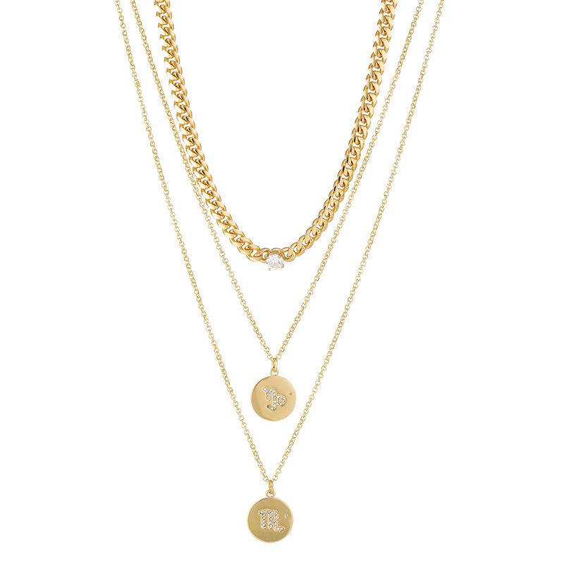 

Kenjie 2024 Multi-Row Heart-Shaped Constellation Layered Necklace Set