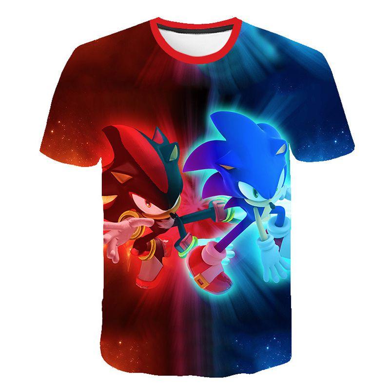Stylish Sonic The Hedgehog Kids T-shirt With Colorful Cartoon Design For Boys And Girls