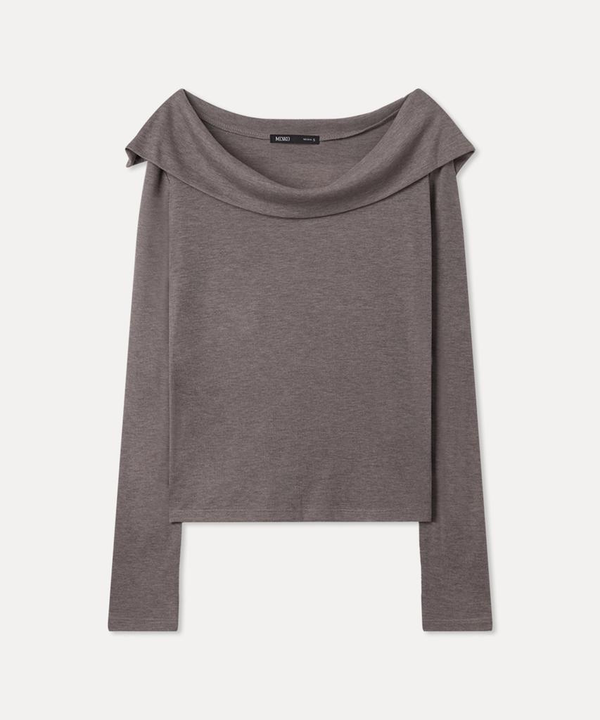 MIXXO Modified Neck Long Sleeve T-Shirt_Miwlwg449A