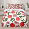 Watermelon Duvet Cover Set Fresh Fruit Pink Green Style Comforter Cover for Boys Girls Women Polyester Bedding Set King Size