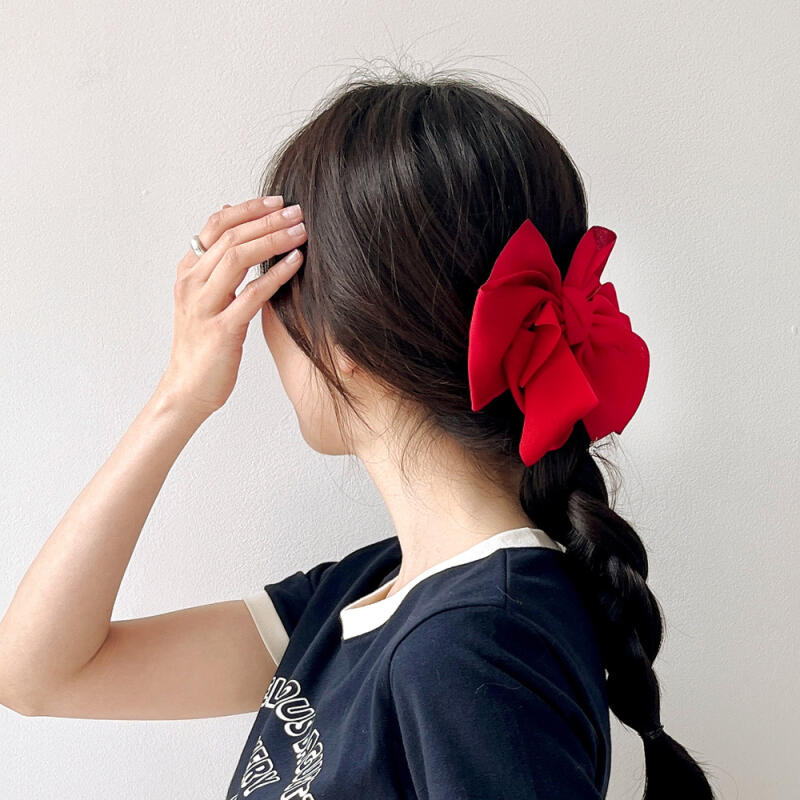 Layered Cubic Automatic Hairpin (Red)