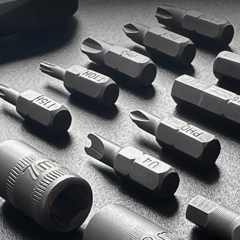 25 in 1 Ratchet Screwdriver Set Wrench Narrow Space Repair Steel Multi Bit Tool Kit with Socket Heads Hand Tool