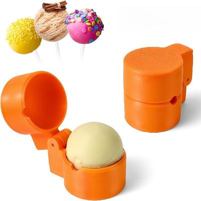 3D Printed Round Cake Stick Mold Set - Manual Spherical Cake Cutter & Putter, Wheat Straw Baking Tool for Birthday, Wedding