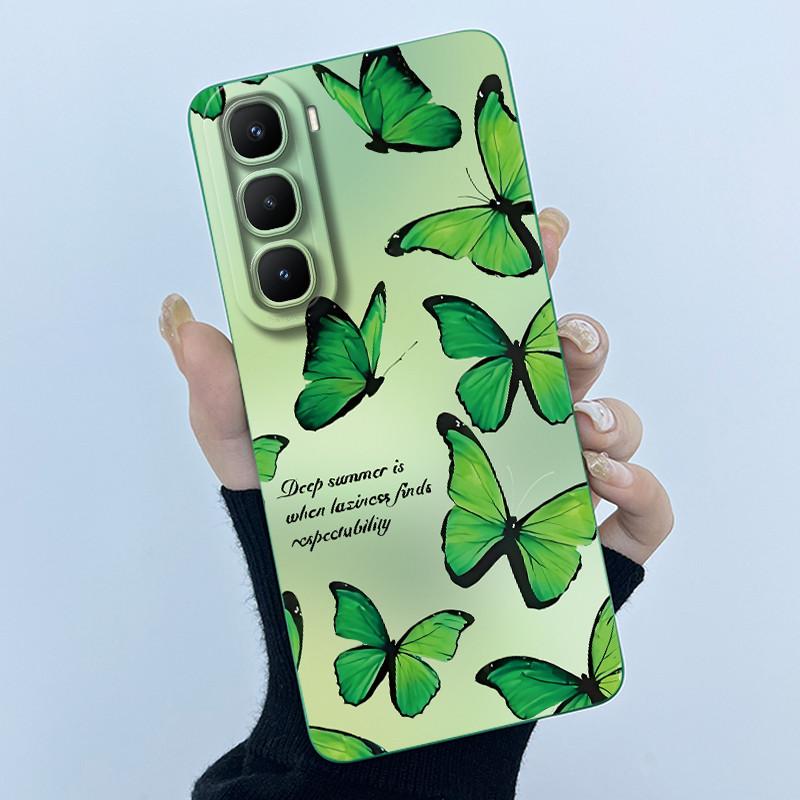 For Infinix Hot 60 Pro Plus Case Fashion Simplicity Flower Liquid Silicone Camera Protection Cover For Infinix Hot 60 Pro+ Capa