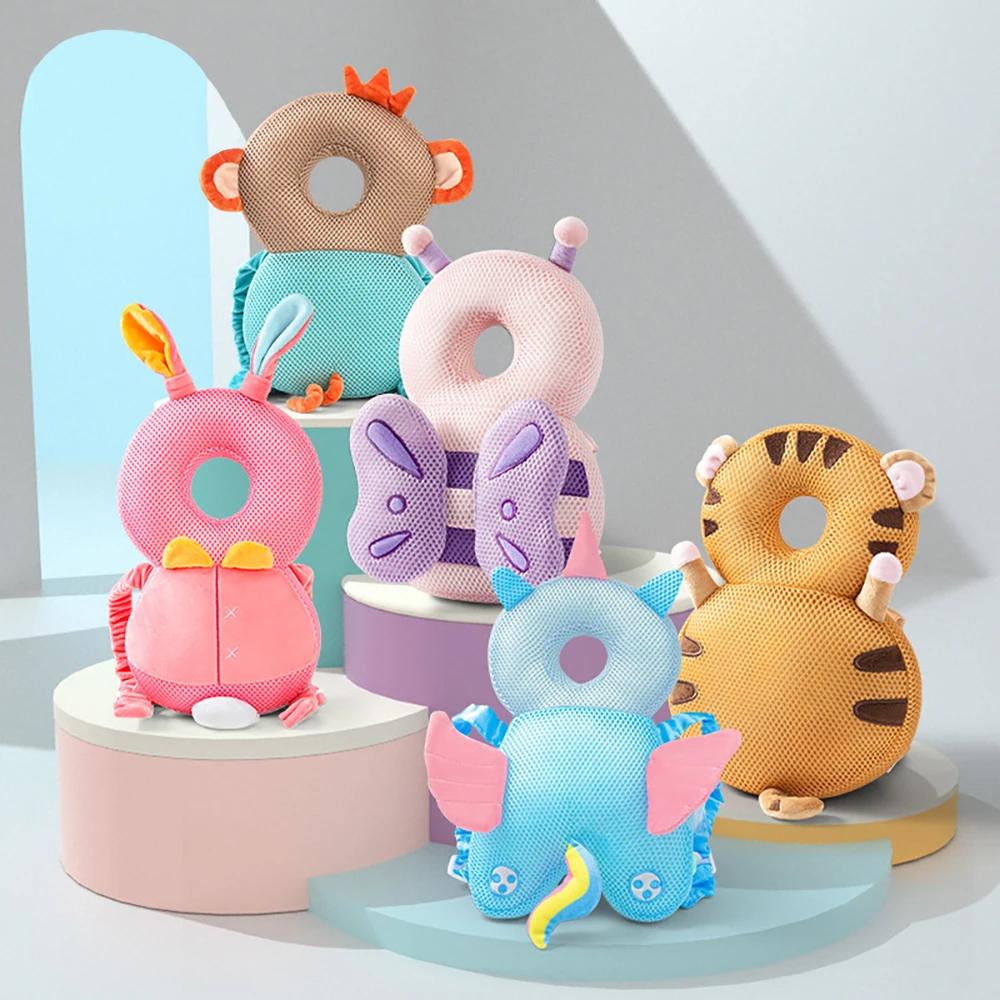 New Funny 1-3T Toddler Baby Head Protector Safety Pad Cushion Back Prevent Injured Angel Bee Cartoon Security Pillows High Quality Practical Daily Use