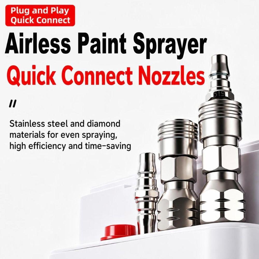 Pressure Fed Airless Sprayer Nozzle Stainless Steel Paint Nozzle  Putty Application