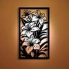 Laser Cut Metal Wall Art Lily Flower Decor for Home Office Living Room Bedroom Garden Gift