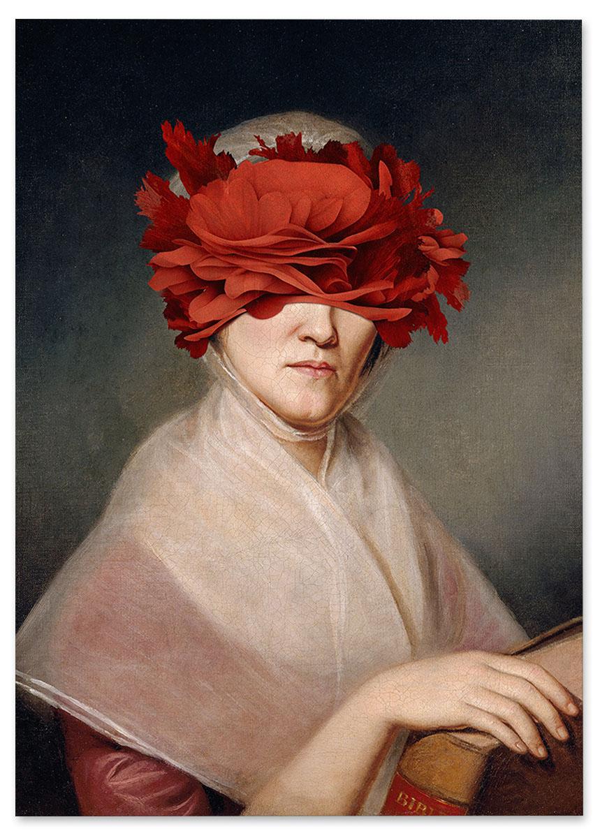 

Plakat portret czerwony kwiat 30x40 cm