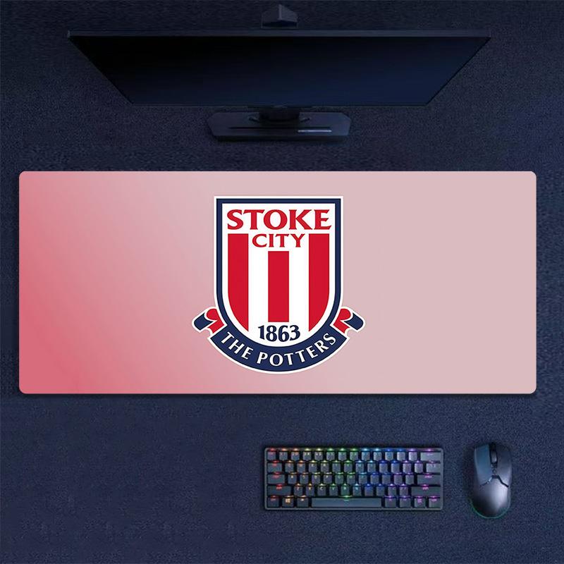 Stoke City F.C Print Cushion Non-slip Laptop Tablet Big Mousepad XXL Mat Mini PC Playmat With Lock edge